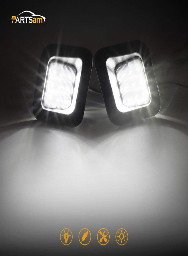 Partsam Full Led License Plate Lights Lamp Assembly Smoke Black Housing Compatible with Dodge Ram 1500 2500 3500 2003-2018 Pickup Truck Rear Step Bumper Replacement, Pack of 2 - Image 3